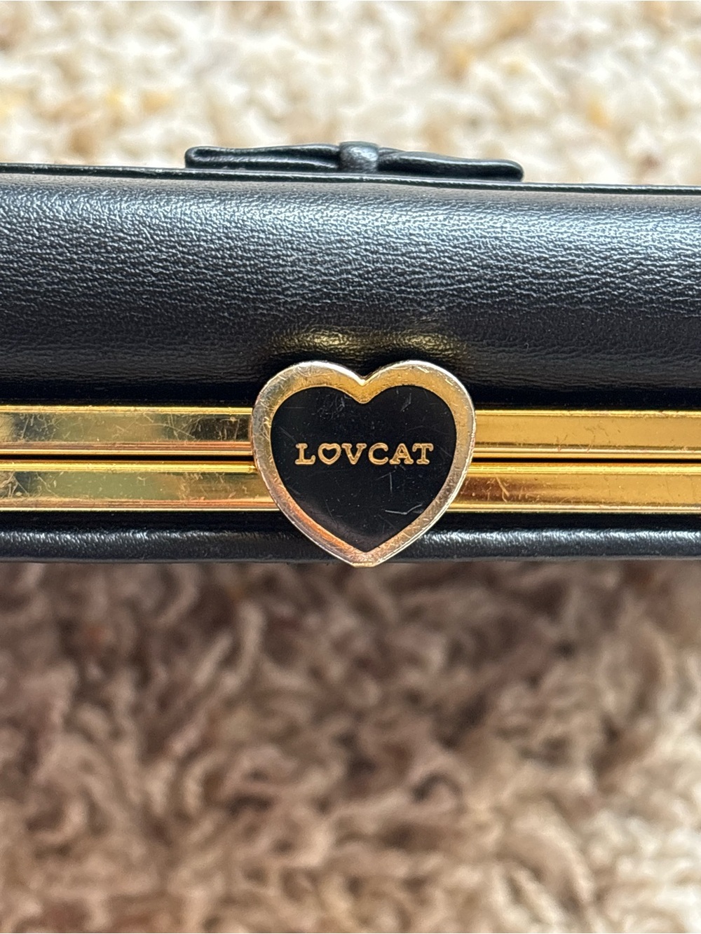 LovCat Wallet Black Bow Ruffle